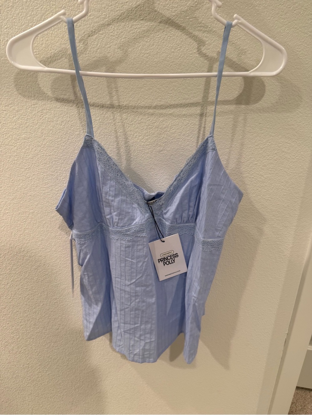 Prince Light Blue Lace-Trim Camisole